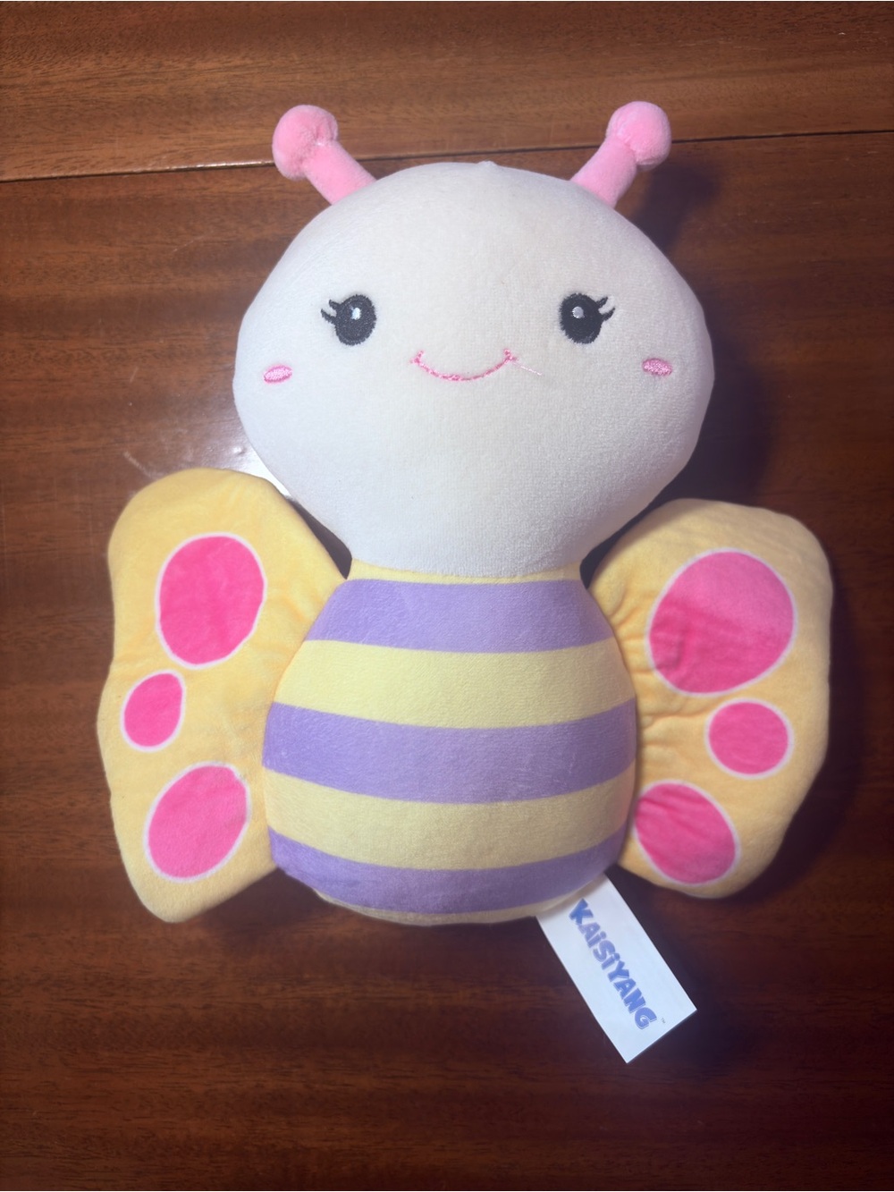 Kaisiyang Pink & Yellow Butterfly Plush Toy for Kids